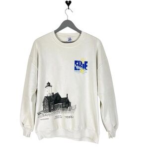 Vintage Erie Presque Isle Lighthouse Sweatshirt 1990s Bicentennial Size XL